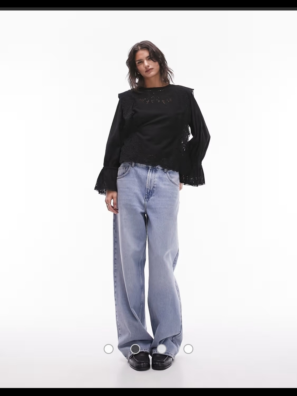 Nordstrom TOP SHOP  Light Blue Wide-Leg Jeans for Women